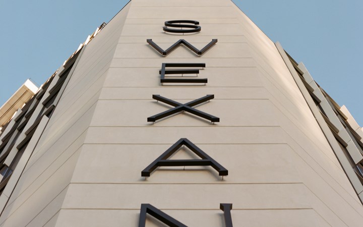Hôtel Swexan's tower in the Harwood District, Dallas.